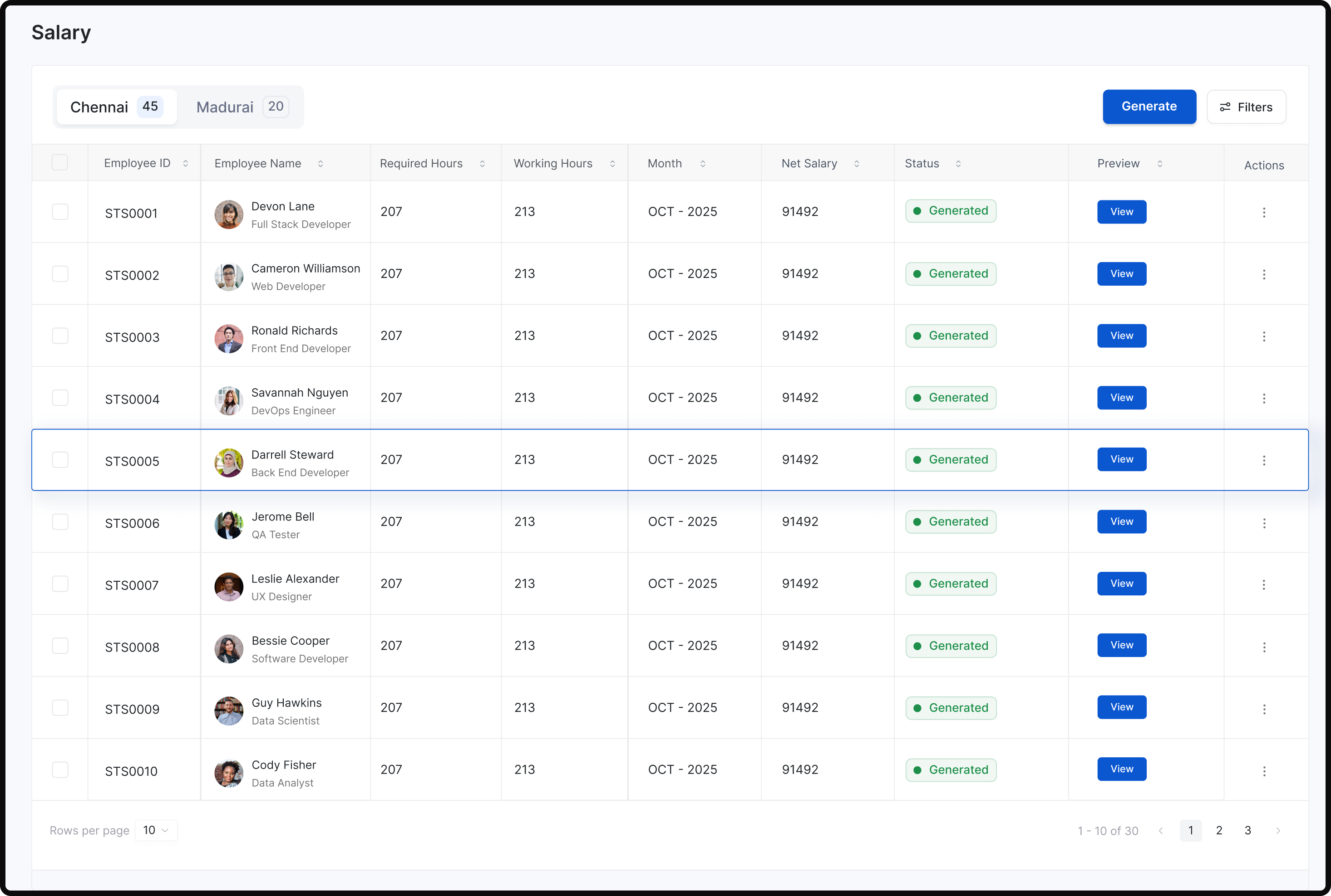 Payroll and compensation module preview